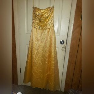 Yellow and gold gown